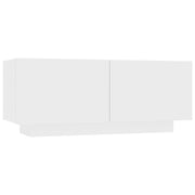 Comodino | Armadio da Notte | Mobiletto da notte Bianco 100x35x40 cm in Legno Multistrato