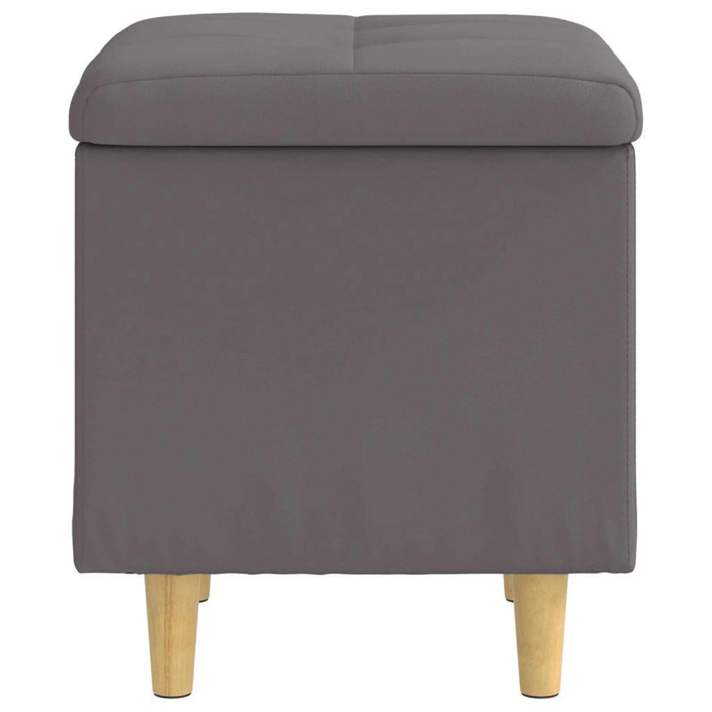 Pouf contenitore Grigio 40 x 40 x 45 cm Pelle sintetica