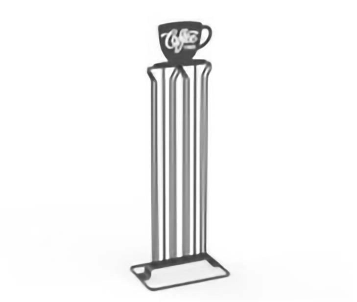 STAND PORTACIALDE IN METALLO COLORE ANTRACITE 16X10X40CM