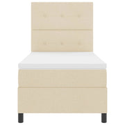 Letto a molle con materasso con led Crema 80 x 200 cm Tessuto