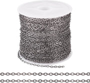 Catena di gioielli in acciaio inossidabile a doppio strato - 2.5x2mm - per catene e bracciali - resistente alla corrosione - finitura lucida