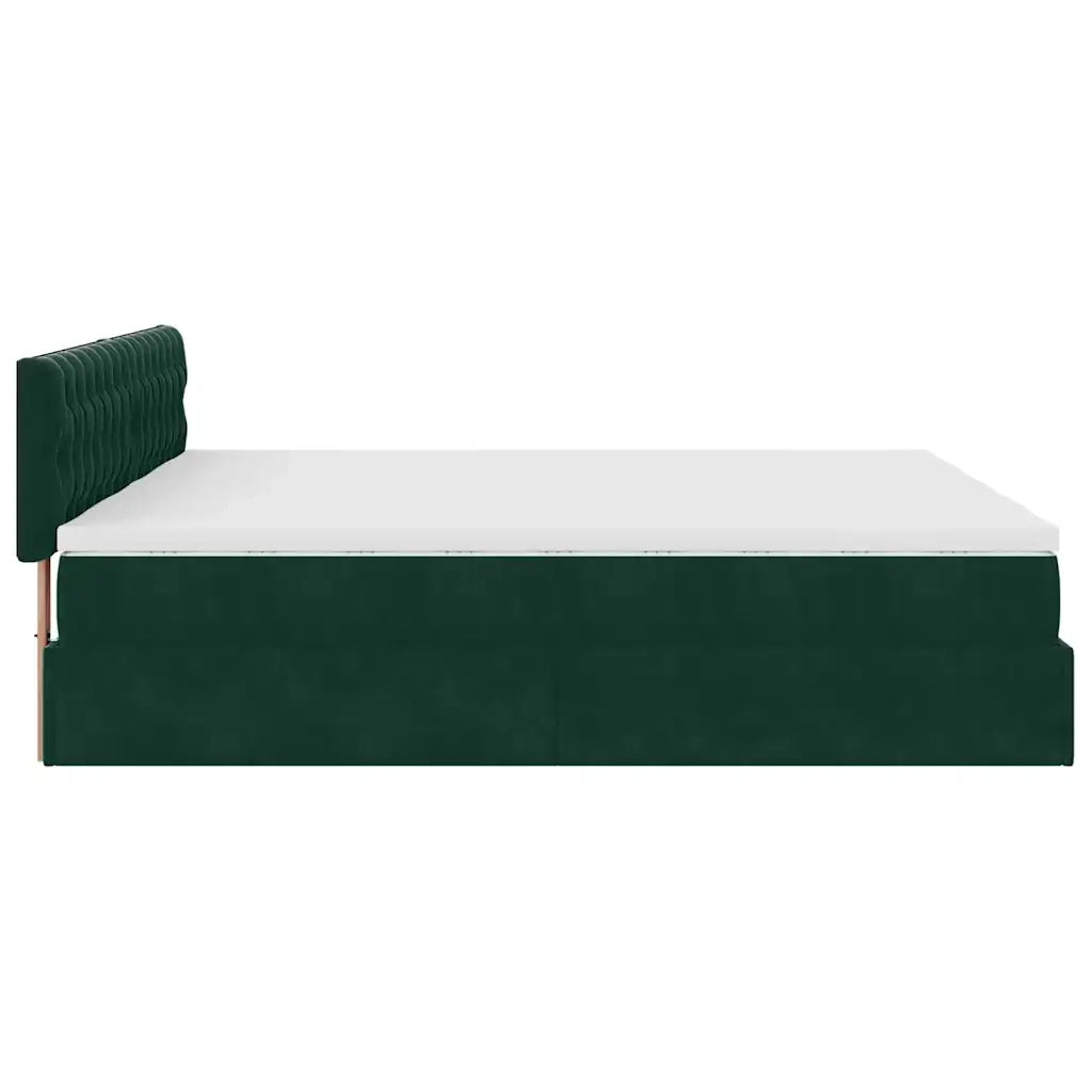 Struttura Letto Pouf con Materassi 160x200 cm Velluto 3312089