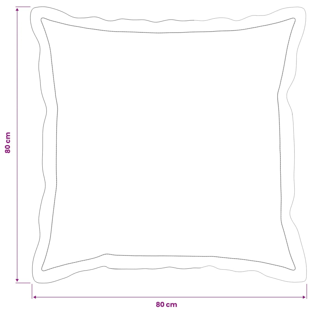 Federa 6 pz HOUTEN Antracite 80 x 80 cm Tessuto Chenille 921676