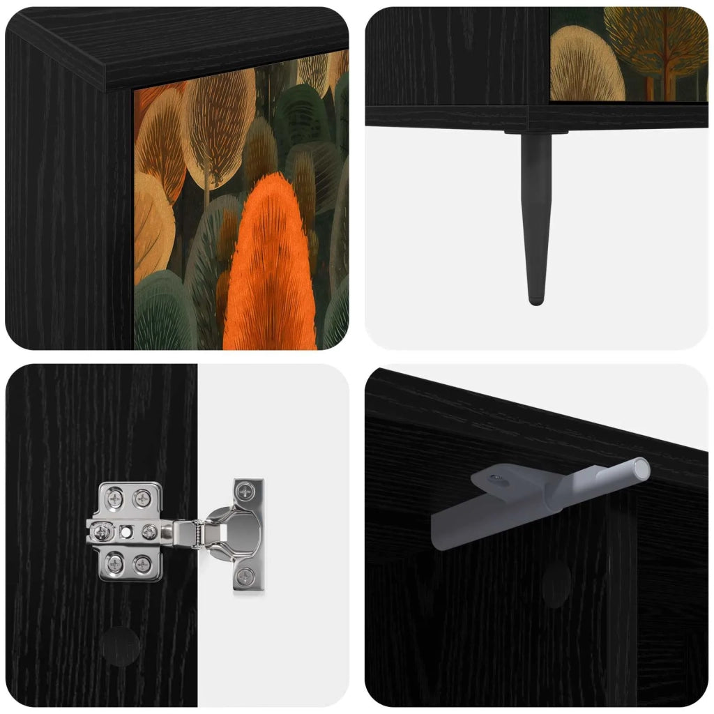 Mobile TV ZAANDAM 102 x 33 x 51 cm Rovere Nero 8007060
