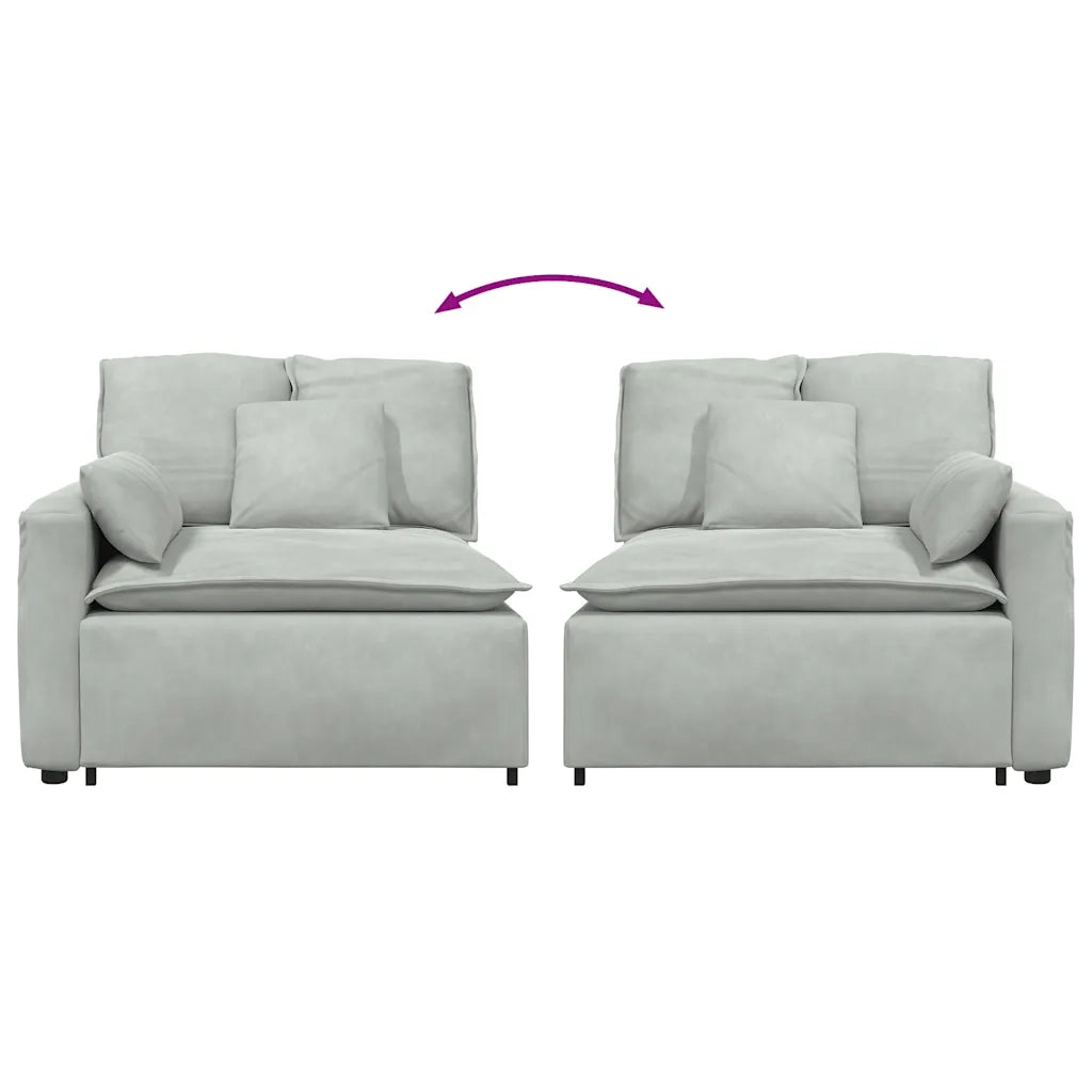 Modulo Terminale Bracciolo Divano Modulare con Cuscini 100 cm CFW5568250