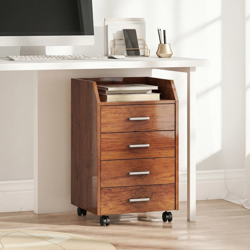 Cassettiera con Ruote ¨C zephmum ¨C Marrone 40x36x65 cm