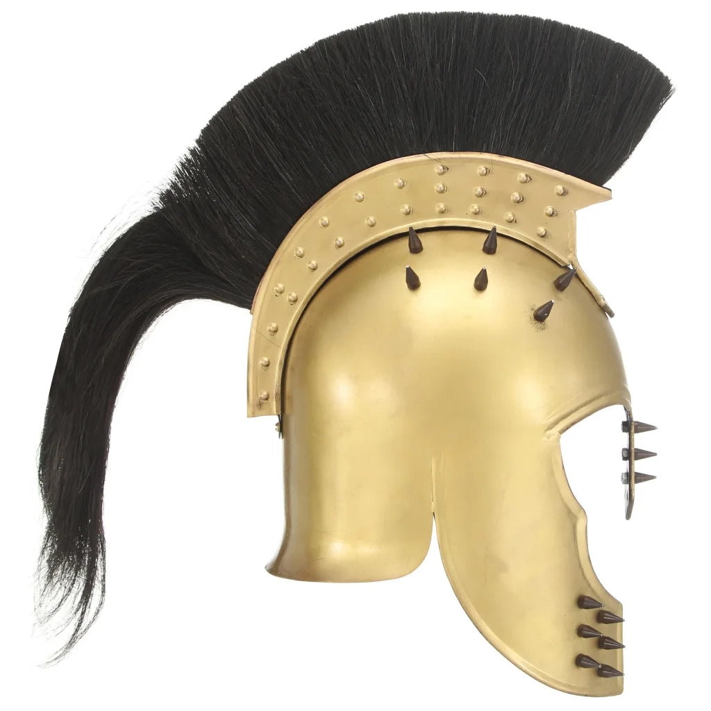 Elmo da Guerriero Greco Antico per LARP in Acciaio Ottone CFW8130603