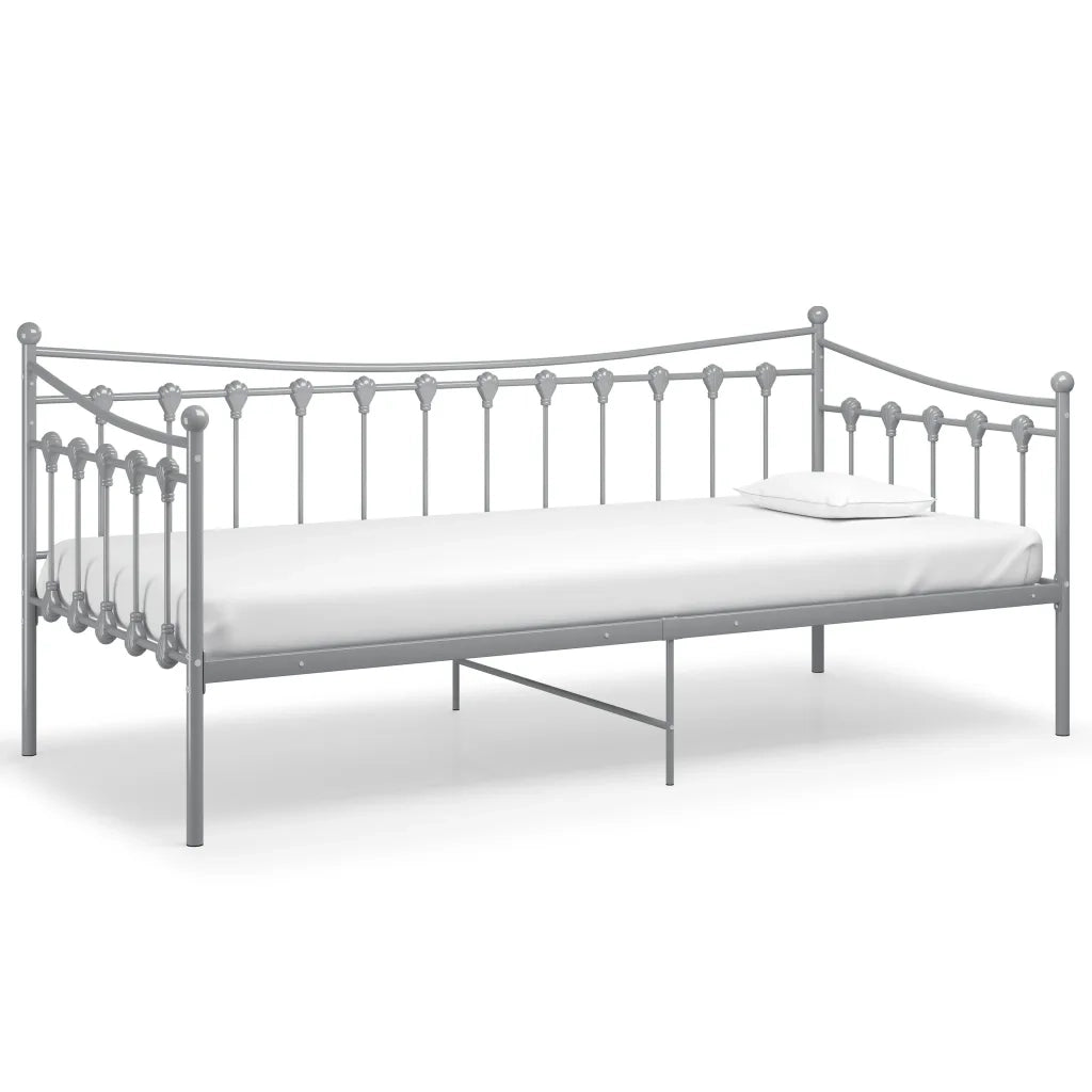 Telaio Divano Letto-Struttura Sofa Letto Grigio in Metallo 90x200 cm 261913