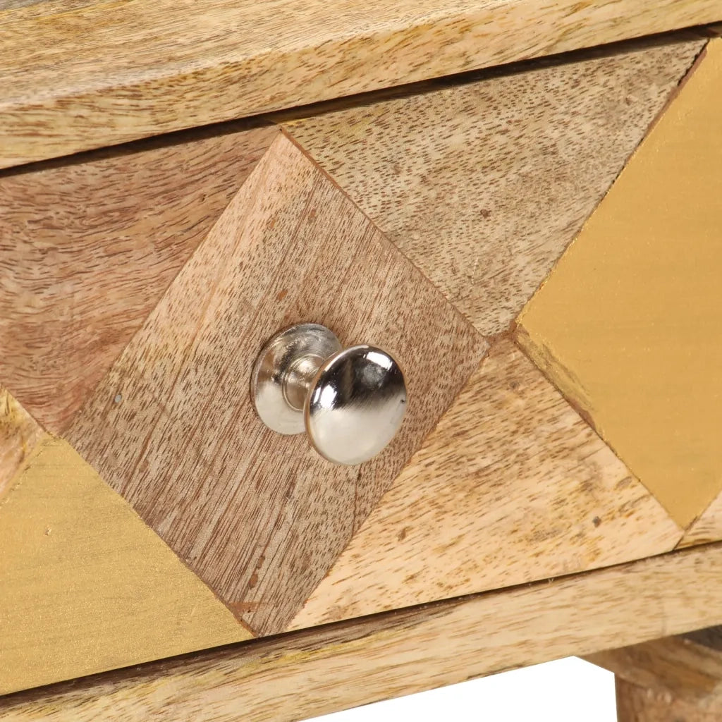 Comodino-Tavolino da notte 40x30x58 cm in Legno Massello di Mango 793429