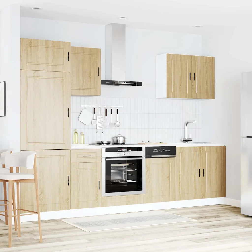 vidaXL Set Mobili da Cucina 7 pz Porto Rovere Sonoma in Truciolato