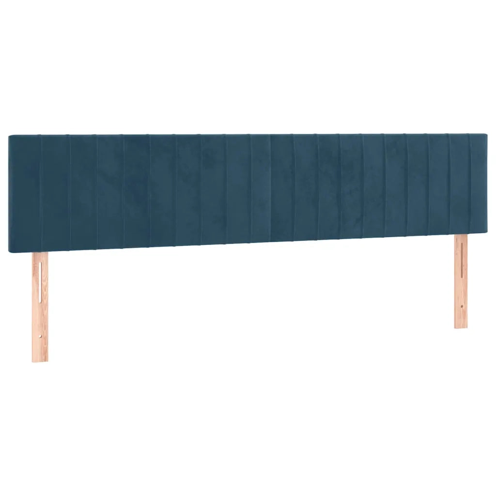Testiera 2 pz-Set di 2 Testata del letto Blu scuro 90x5x78/88 cm in Velluto 637447