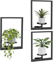Sistema di vasi a tre livelli appesi, decorazione per piante, supporto per piante, vetrina per piante per più piante, decorazione per la casa, decorazione per la parete per la casa, ufficio e giardino