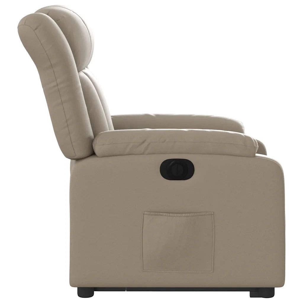 Poltrona Alzapersona Reclinante Elettrica Cappuccino Similpelle