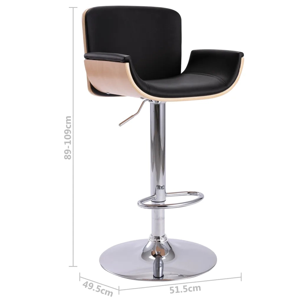 Sgabello da Bar Nero in Similpelle cod mxl 61760