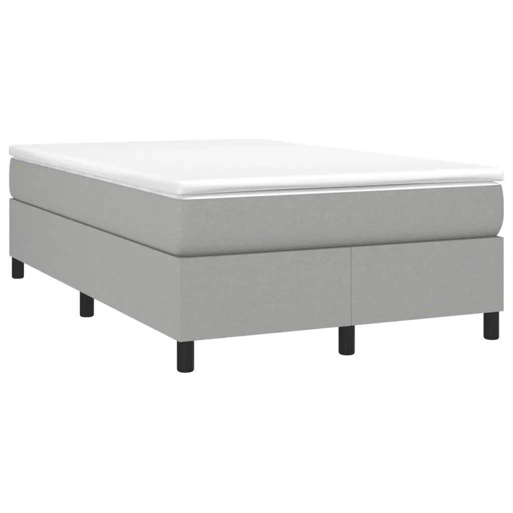 Giroletto a Molle con Materasso Grigio Chiaro 120x190cm Tessuto