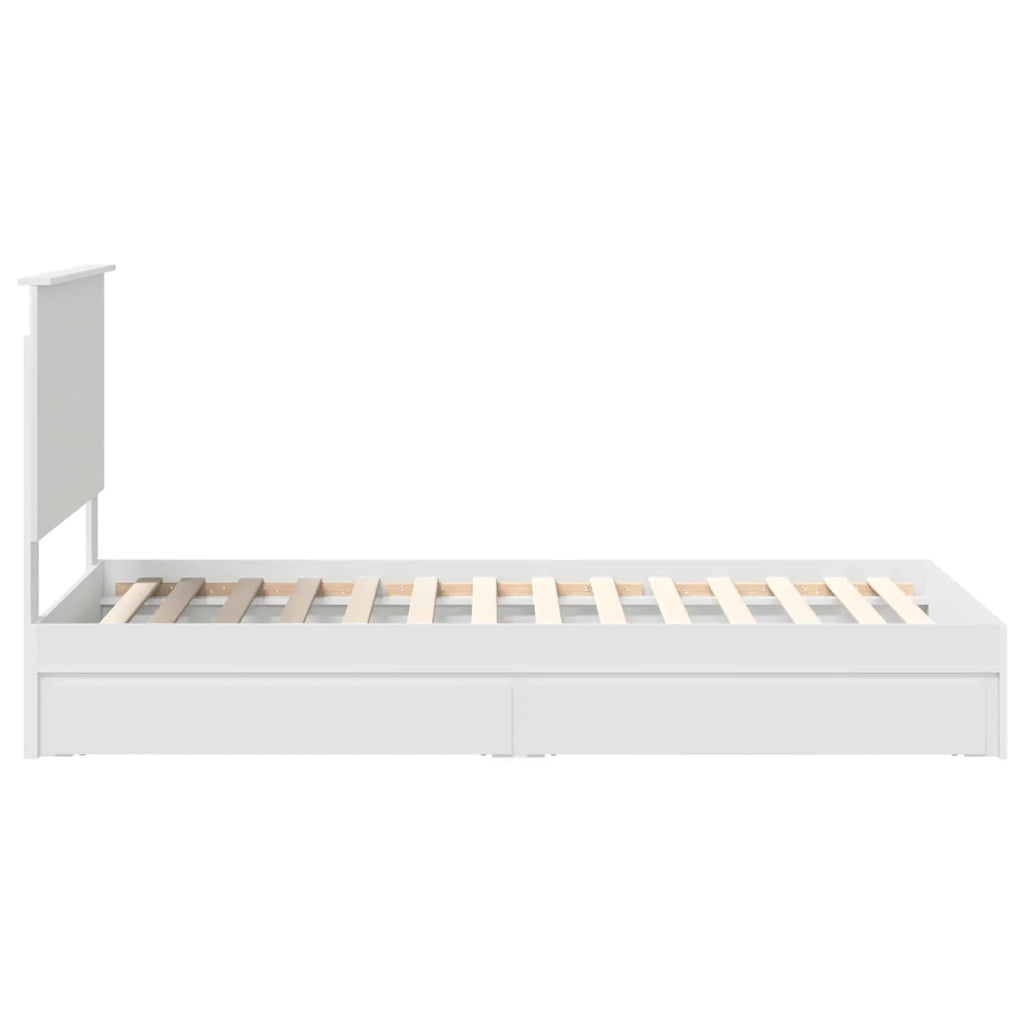 Letto con Contenitore Bianco 90 x 200 cm Legno multistrato 3411243