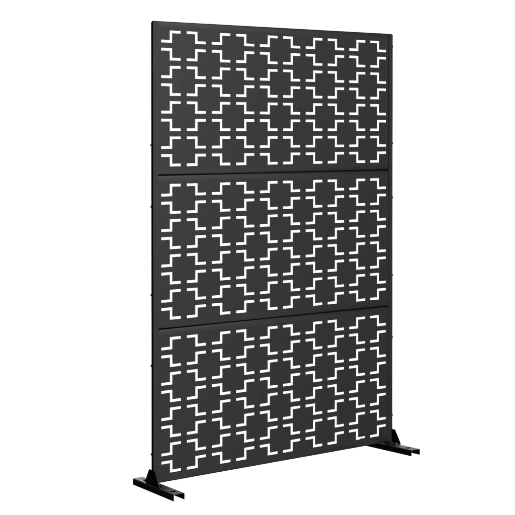 Pannello Divisorio Basciano Struttura Traforata in Acciaio 180 x 120 cm - Grigio Antracite casa.pro