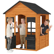 Casetta in Legno per Bambini con Vasi ¨C zephmum ¨C Marrone