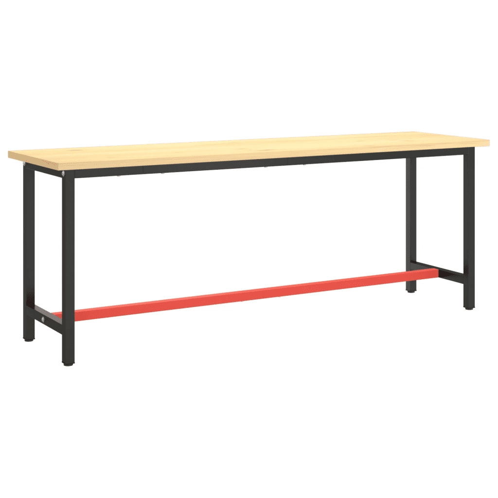 Telaio Banco da Lavoro Nero e Rosso Opaco 210x50x79 cm Metallo CFW8305514