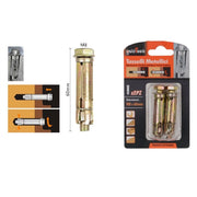 Trade Shop - Set 2 Pz Tasselli Metallici Tassello Bulloni M8 X 60mm Accessori Minuteria 91041 -