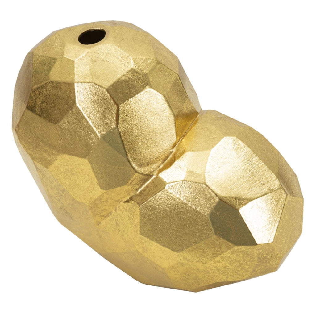 Vaso Decorativo Cuore 17, Oro, Poliresina, 19x9x18 cm