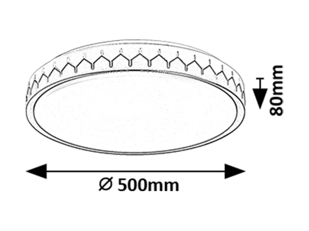 Plafoniera LED Rabalux Malin tonda 50cm 48W dimmer