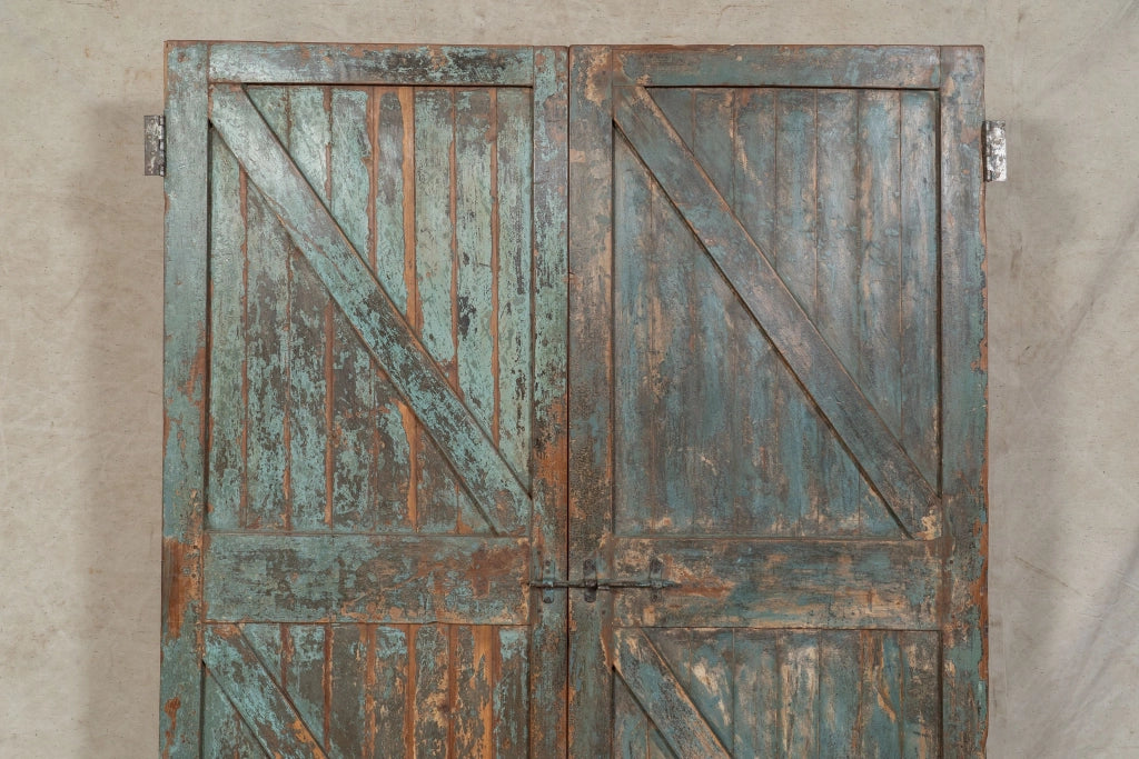 Biscottini Porta portone in legno massello e ferro da interno o da esterno vecchia e antica medievale scorrevole
