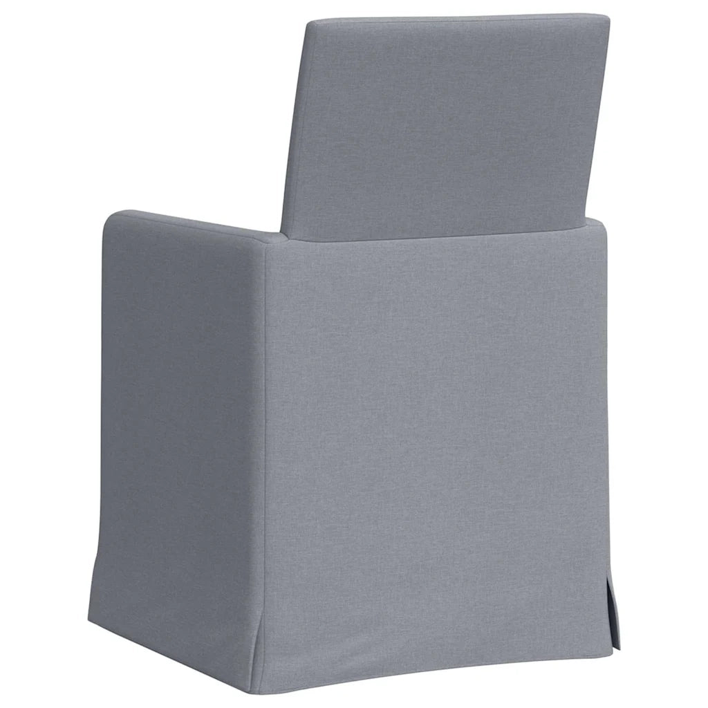 Sedie da pranzo 2 pcs Grigio chiaro 57 x 67 x 95 cm Tessuto 42017903
