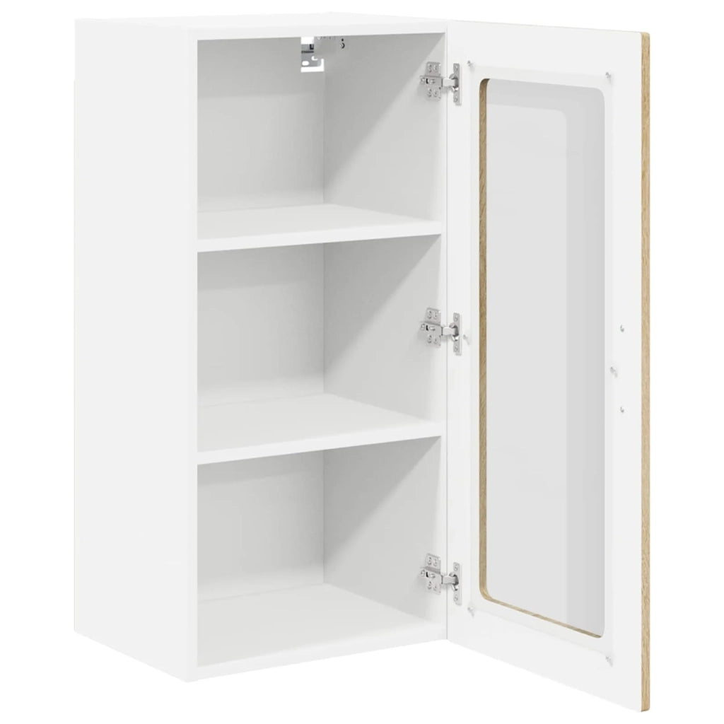 Mobile in vetro da parete LUCCA 2 pcs Rovere Sonoma 884990