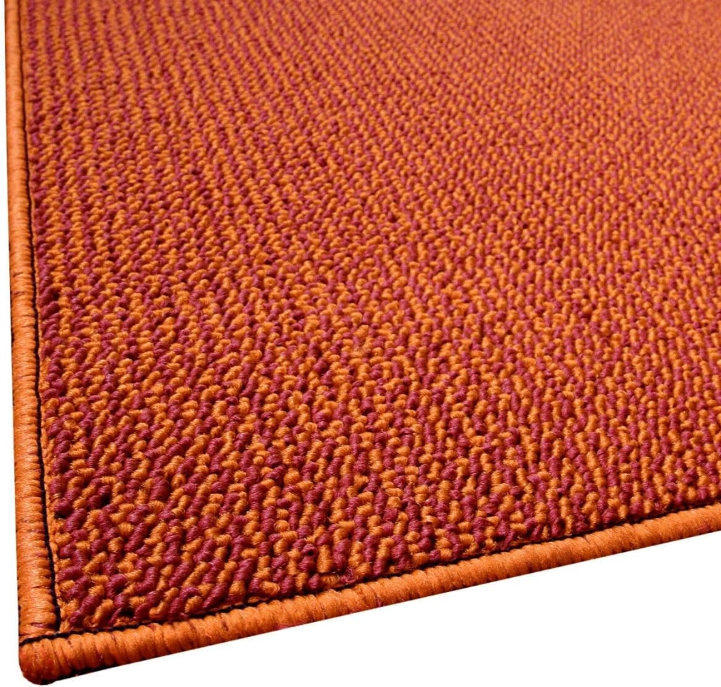 Tappeto Cucina 57x360 cm Tessitura Piatta Antiscivolo Multiuso Corsia Corridoio Made In Italy Arancione