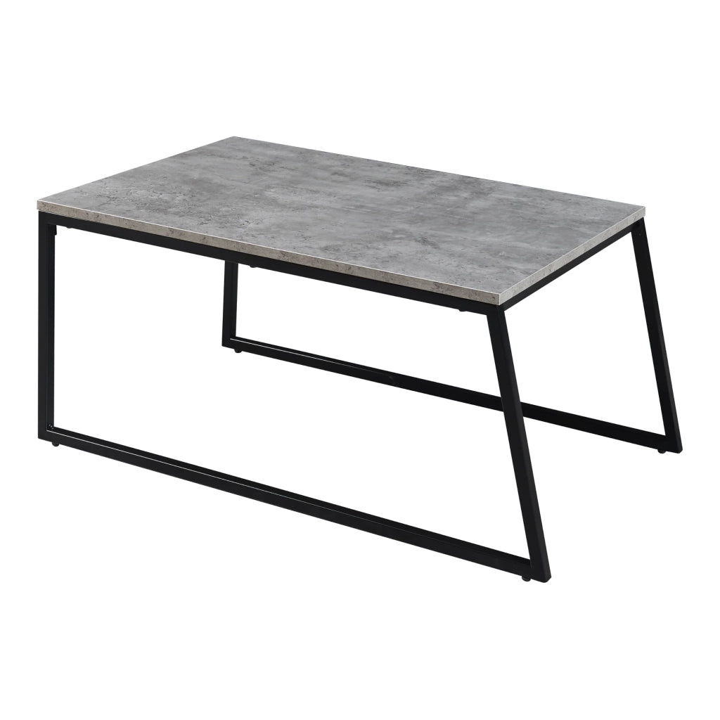 Set di 2 tavolini da caffè impilabili 83 x 50 x 38 cm truciolato da 15 mm grigio 03_0009701