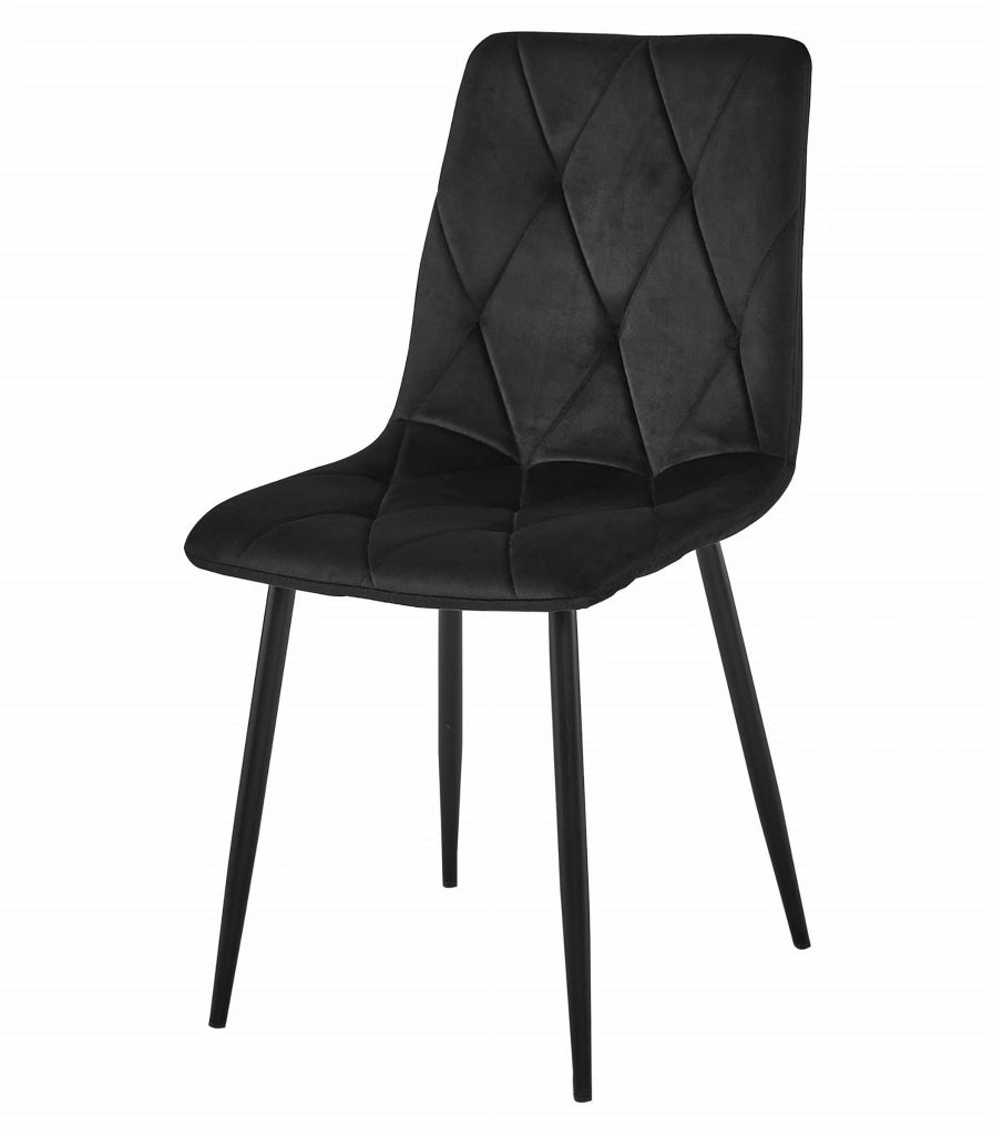 Tavolo da lavoro VALORA NP 120x80 con 4 sedie nere TYRA