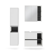 Vicco Set di mobili da bagno Bianco/Grigio 3 parti