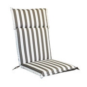 Cuscino da esterno per poltrona alta, 114x46 cm con volant - Cuscino Da Esterno Per Poltrona Alta, 114x46 Cm Con Volant Colore Sahara (righe Bianche/beige/grigie) Colore: Bianco / Sabbia