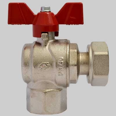 VALVOLA AD ANGOLO FEMMINA CON DADO GIREVOLE  3/4 x 3/4 G     F.I.V.