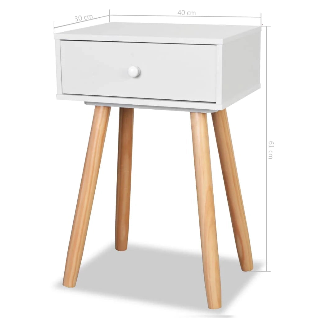 Set di 2 comodini comodini cassettiera mobili per camera da letto MDF 40 x 30 x 61 cm bianco 1402131/2