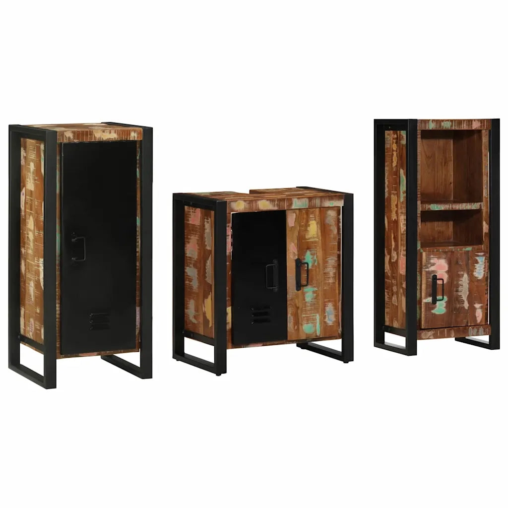 Set di mobili per il bagno 3 pcs Legno Recuperato Massello 3305617
