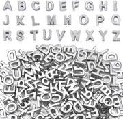 Lettere Acriliche Zinco 130 pezzi 12,5mm Grande Foro - Spacer Acrilico - Zinco - Per Creare Gioielli DIY - Adatto per Bracciali/Collane