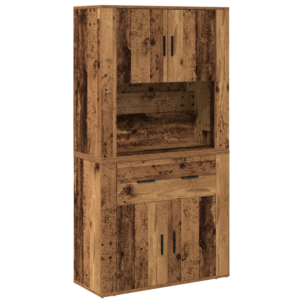 Highboard in Legno di Recupero 80x33x150 cm