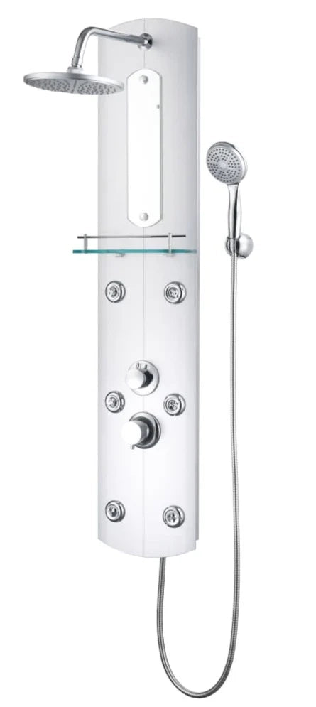 Pannello doccia soffione doccia rubinetto plastica acciaio inox 120 cm 02_0003428