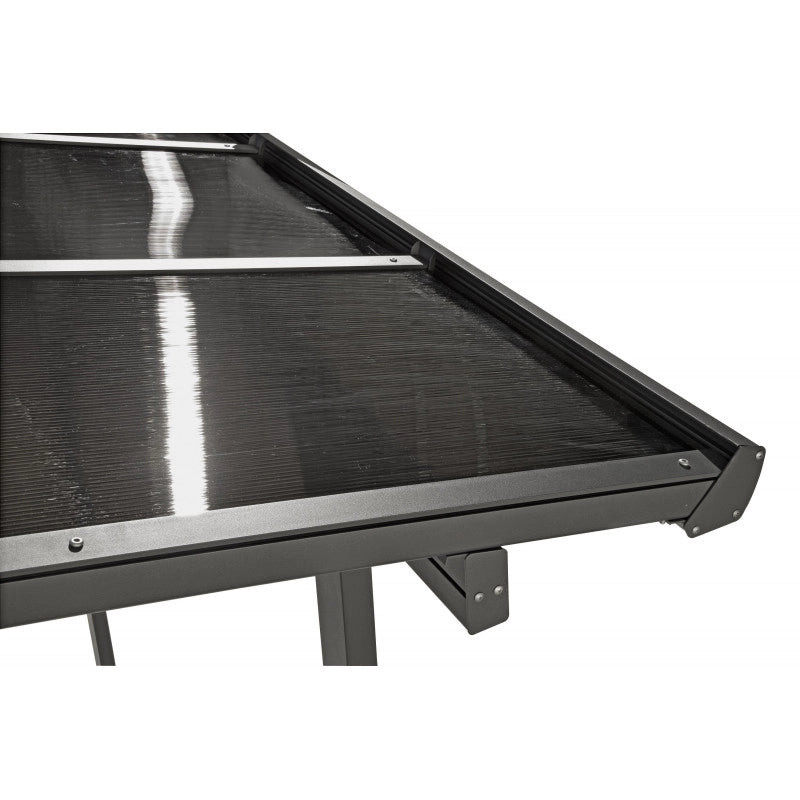 Tettoia addossata in alluminio 501x307 cm – Pergola con copertura in policarbonato 6 mm anti-UV – TT3050AL Foresta