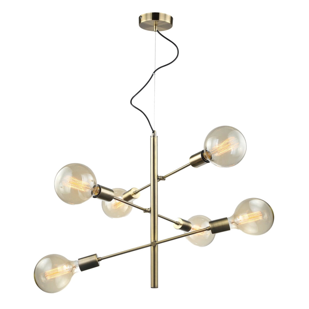 Lampadario Italux Madalyn moderno bronzo 6xE27 MDM3582/6