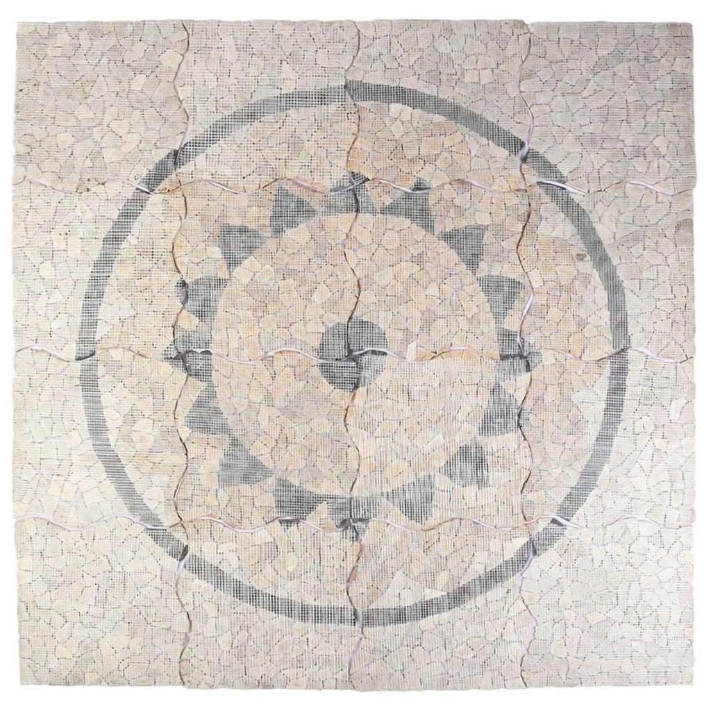 Piastrelle Mosaic con Motivo Girasole Multicolore 120 x 120 cm 42033520