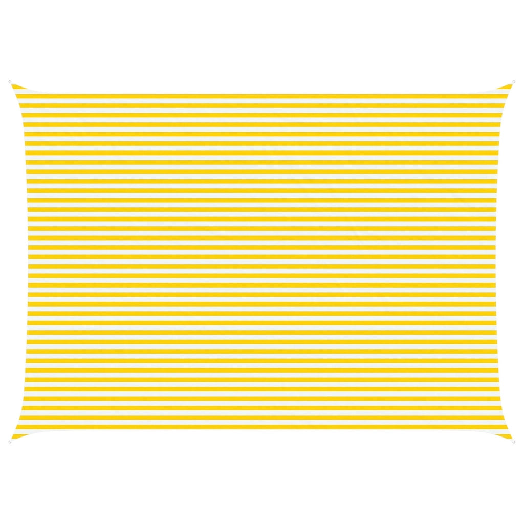 Vela Parasole | Telo Ombra | Vela da ombra solare Giallo e Bianco 7 x 5 m