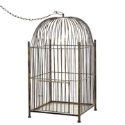 Lanterna decorativa in metallo dorato a forma di gabbia da appendere decorazione moderna