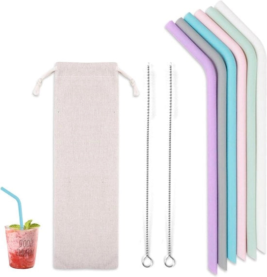 Rietti in silicone riciclabili BPA-free - rietti flessibili per adulti bambini feste cocktail
