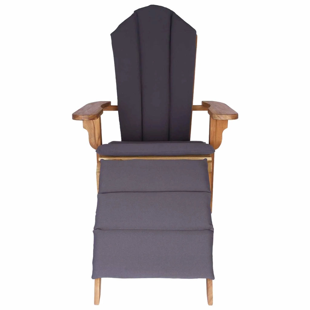 Sedia Adirondack da Giardino con Poggiapiedi Naturale 42041354