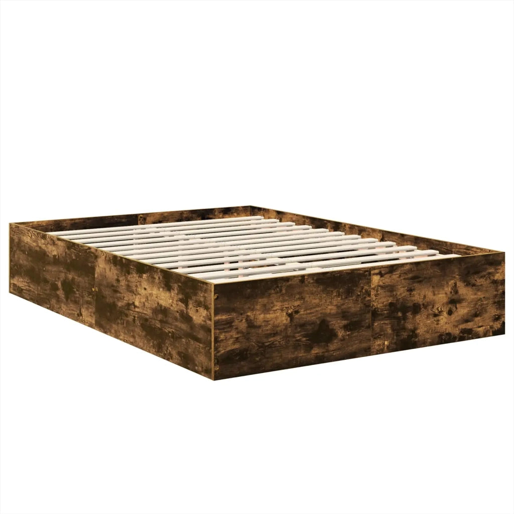Struttura del letto Rovere fumé 150 x 200 cm Legno multistrato