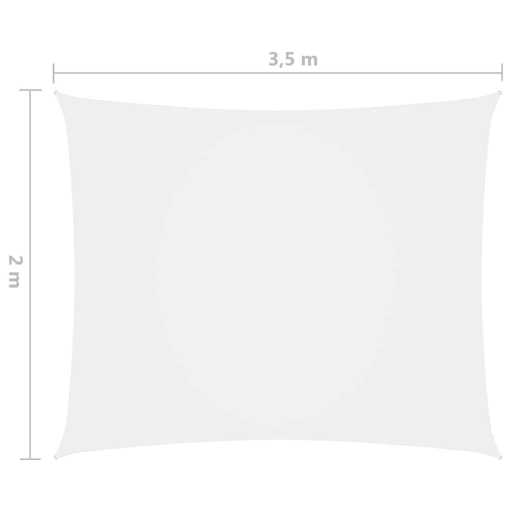 Vela ombreggiante/ombrellone rettangolare in tessuto Oxford 2 x 3,5 m bianco 02_0009603