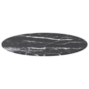 Piano per Tavolo | Superficie Tavolo | Piano Scrivania Nero ?60x0,8 cm Vetro Temperato Design Marmo